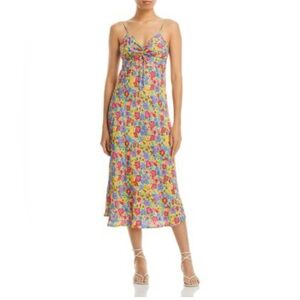 Faithfull the Brand Multicolor Floral Midi Dress